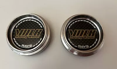 Genuine JDM Rays Volk Racing Wheel Center Cap Carbon Style PAIR (2) Centre Caps • $147.97