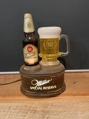 VINTAGE MILLER SPECIAL RESERVE Motion BEER LIGHT With Bottle  • $185