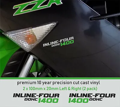 £5.99 • Buy INLINE- FOUR 1400 DOHC Decals Stickers 10year Vinyl FITS Kawasaki NINJA ZZR