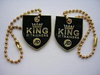 2 X JD Sports King Of Trainers Black & Gold Promotional Metal Tags • £2.70