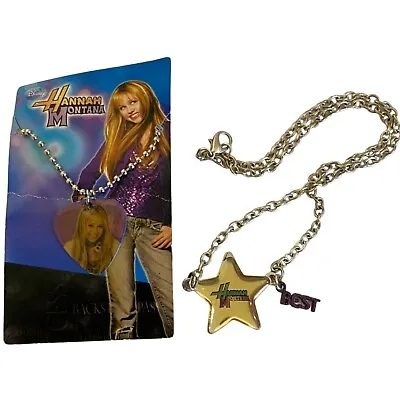 Disney Hanna Montana Miley Cyrus Pendant Set Of Necklaces Silver Tone Vintage 18 • $13.95