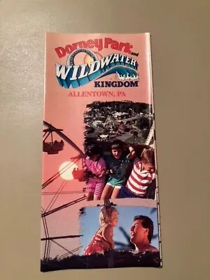 VINTAGE 1990 Dorney Park Allentown Amusement Park Brochure Guide Roller Coaster • $2.99