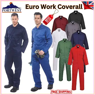 PPE Mechanics Boiler Suit Safety Work Men's Portwest S999 Euro Overalls Coverall • £24.75