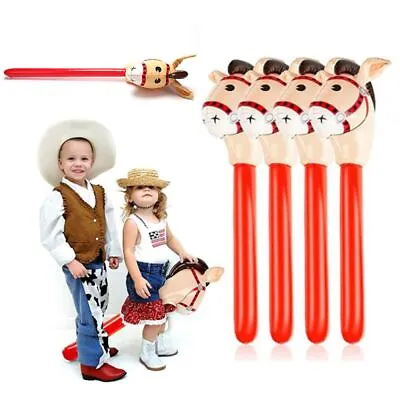 Playing Game Ride-on Animal Inflatable Toys Kids Horse Riding Horse Head Stick • £5.34