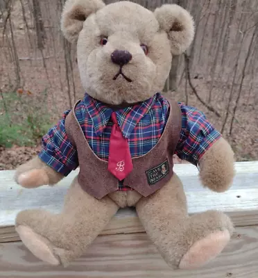 Vintage Gund Bialosky 1982 Plush Stuffed Teddy Bear  Save The Bears Dressed Bear • $26.95