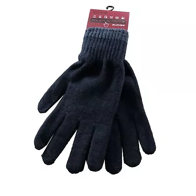 Alfani Mens Texting Gloves Black Gray Small Medium Knit Soft Pull On • $3.20