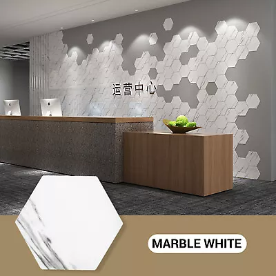 10-200pcs Hexagon Marble Self-adhesive Bathroom Kitchen Wall Stair Tile Sticker • $279.99