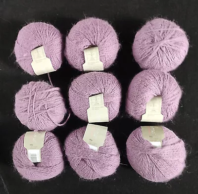 Lot Of 9 Balls Sublime Angora Merino Yarn Lavender # 0043 130yds 50gr • $69.95