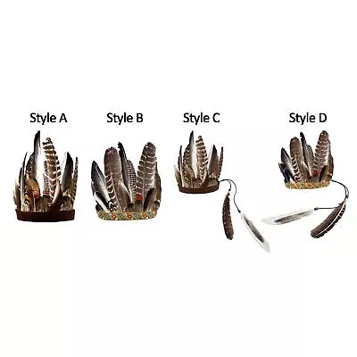 Feather Headdress Head Accessories Photo Props For Cosplay Festival Dress Up • $25.34