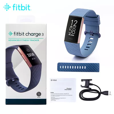 $129.90 • Buy New Fitbit Charge 3 Fitness Activity Tracker - ROSE GOLD S/L