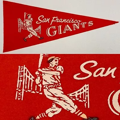 1960's Vintage SF San Francisco Giants 4x9 Mini Pennant MLB Baseball Orange Rare • $24.95