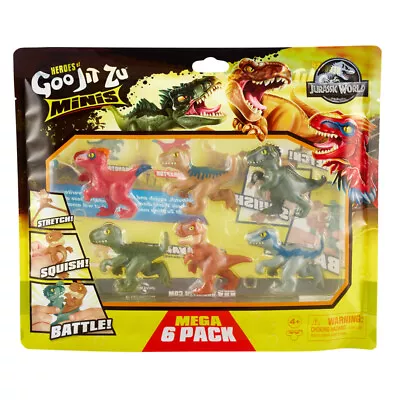 6pc Heroes Of Goo Jit Zu Kids Toy 6.35cm Jurassic World Dinosaurs Minis 4y+ • $37