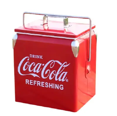 Coca Cola Icebox Cooler Chest Bottle Opener 13L 18 Can Capacity Picnic Esky Coke • $144