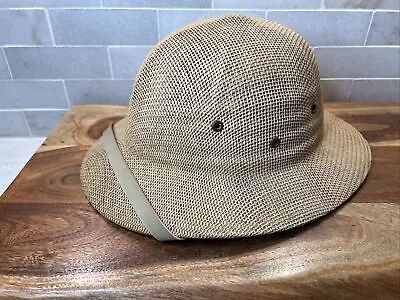 Vintage GTH Golf Tennis Headwear Hat Jungle Safari Pith Helmet Woven Mesh Hard • $35