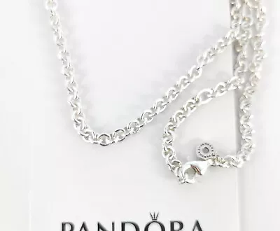 Pandora Silver Thick Cable Chain Necklace # 399564C00 - 45 Cm - 17.7 W/Box • $64.99