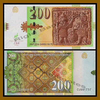 Macedonia 200 Denari 2016 P-23 Banknote Unc • $11.52