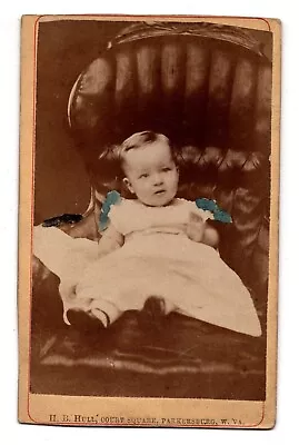 ANTIQUE CDV C. 1870s H.B. HULL CUTE LITTLE GIRL IN DRESS PARKERSBURG W. VIRGINIA • $12.99