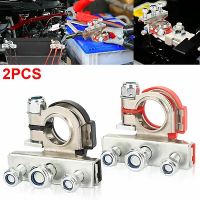 $9.48 • Buy 2x Car Battery Terminal Clamp Connector Quick Release Positive Negative 0/4/8AWG