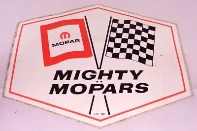 Mighty Mopars Original Vintage Sticker Decal 5.75  X 4.25  Hexagon Flags CM-180 • $24.99