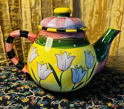 Milson & Louis Hand Painted Tea Pot Tulips & Highly Decorated • $20