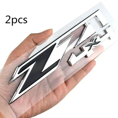 2PCS* Z71 4x4 Emblem Badges For GMC Chevy Silverado Sierra TahoeChrome W/ Black • $15.99