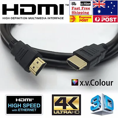 1/1.5/3/15MeterHigh Speed HDMI Cable V1.4 3D Full HD 1080P With Ethernet HEC ARC • $29.68