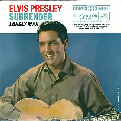 MINT COMPACT 33 Elvis Presley  Surrender / Lonely Man  RCA Victor 37-7850 • $39