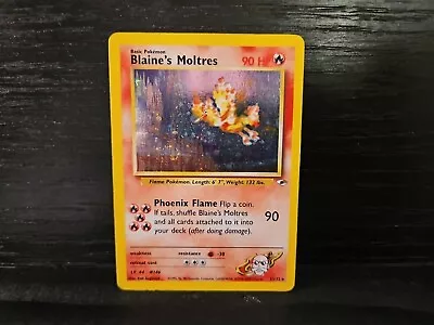 Pokémon TCG Blaine's Moltres Gym Heroes 1/132 Holo Unlimited Holo Rare • $14.99