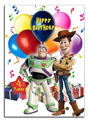 C039; Large Personalised Birthday Card Custom Made For Any Name; Toy Story Woody • £4.50