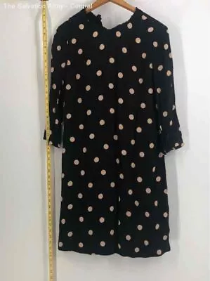 Kate Spade New York Womens Black Ivory Polka Dot Bell Sleeve Shift Dress Size 12 • $9.99