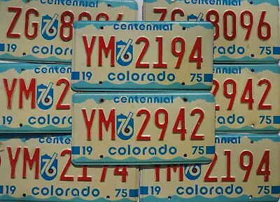 One Or More 1975 1976 1977 COLORADO State BICENTENNIAL License Plate Tags • $7.99