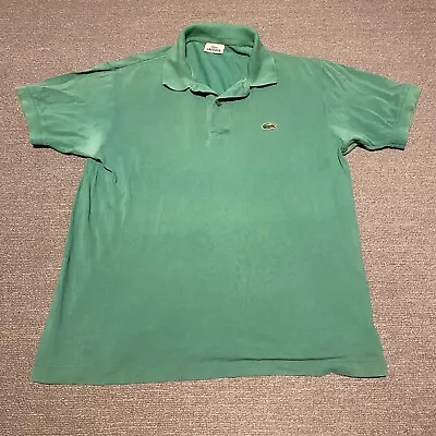 Lacoste Polo Shirt Mens Green Size Large 5 Short Sleeve Collared • $23