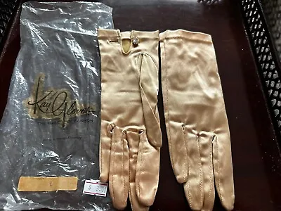 Kay Gloves The Hand Of Fashion W Germany Vintage Stretch Satin Large • $12