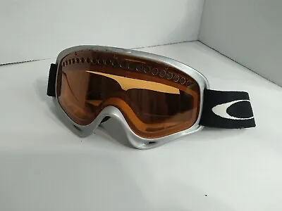 Oakley Ski Goggles Vintage? Orange Amber Lens Silver Frame Black Strap NICE • $18.24