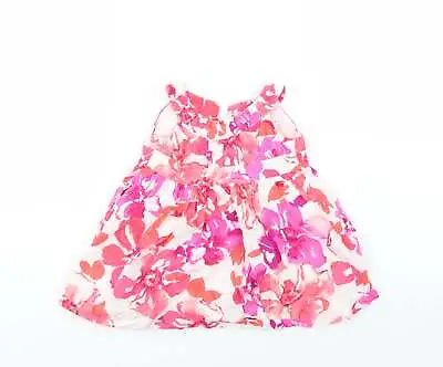 Maggie & Zoe Girls Multicoloured Floral Cotton Tank Dress Size 12 Months Round N • £3