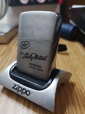 Zippo Lighter. 1960 Shelby Mutual. Matching Dated Insert💥VERY RARE💥 • £35