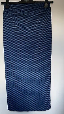 Mothercare Maternity Stretchy Pencil Skirt Blue And Black Check Size 14 BNWT • £12.49