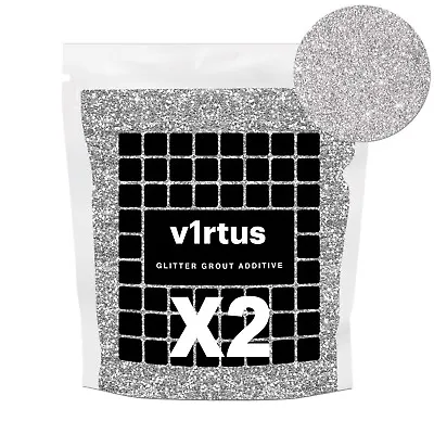 £11.99 • Buy V1rtus Silver Glitter Grout (2x100g) Additive Wall Tiles Glass Mosaic Bathroom