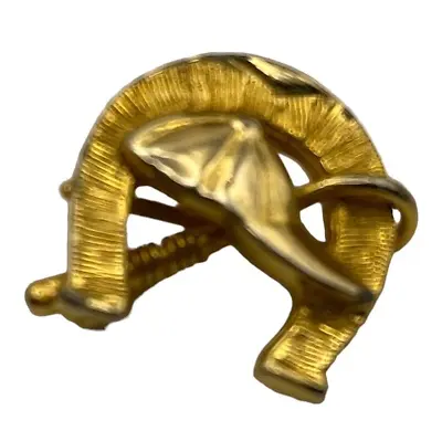 Vintage Les Bernard Thorobred Winners Derby Horse Race Gold Tone Brooch Pin • £56.99