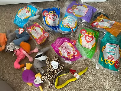 McDonalds Vtg Teenie Beanie Babies 1993-2000 Lot Of 17 Unopened & Opened Mix • $2