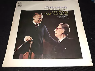 £10 • Buy Beethoven Violin Concerto Yehudi Menuhin Otto Klemperer LP EMI ASD 2285