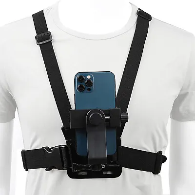 Mobile Phone Chest Mount Harness Strap Holder For IPhone Samsung Gopro 11 10 • $14.99