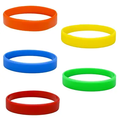 Plain Silicone Wristbands Reusable Events Charity School Band Infant (3 SIZES) • £1.99