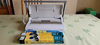 Fellowes Star 150 Manual Comb Binding Machine White / Grey With Binding Combs • £40