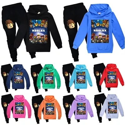 £18.99 • Buy Kids Boys Roblox Hoodie Tracksuit Set Hooded Jumper Tops+Trousers Suit Outfit UK