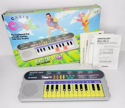 Vintage Casio Cool Ml-1ly Magical Light Mini-keyboard In Box Tested Clean! • $39.99