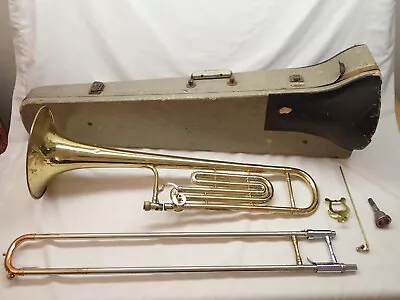 Getzen Vintage Trombone With F Attachment Estate Item Needs Restoration • $532.46