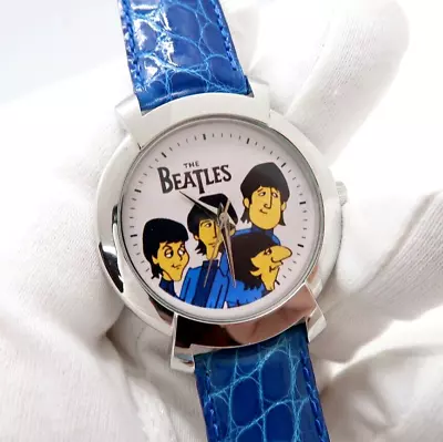 THE BEATLES  British Invasion  39mm Gator Band MEN'S CHARACTER WATCH M-51 • $144.99