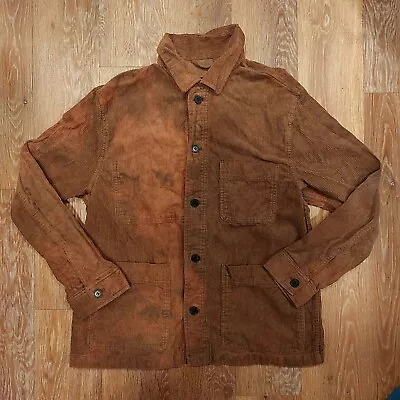 H&M Men's Brown Corduroy Shirt Jacket Size M - Casual Outerwear Classic Design • $10.99