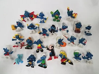 Vintage Smurfs Figures Lot Of 25 1970s 80s Hong Kong Germany Schleich • $100